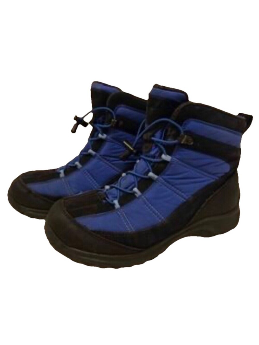 New Lands Ends Women Size 10B Black Blue Extreme Squall Winter Boots Free Ship